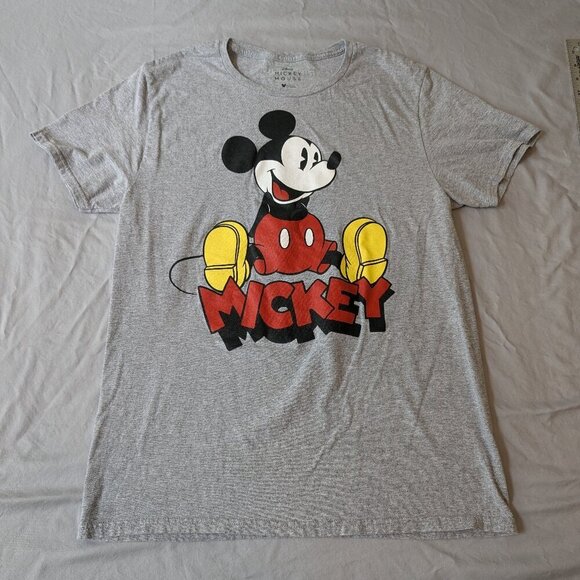 Disney Other - Retro Mickey Mouse shirt unisex Medium (38/40) Walt Disney gray EUC